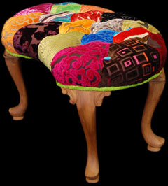 Patchworkk footstool – Precious